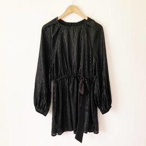 NWT Something Navy Sequin Raglan Mini Dress